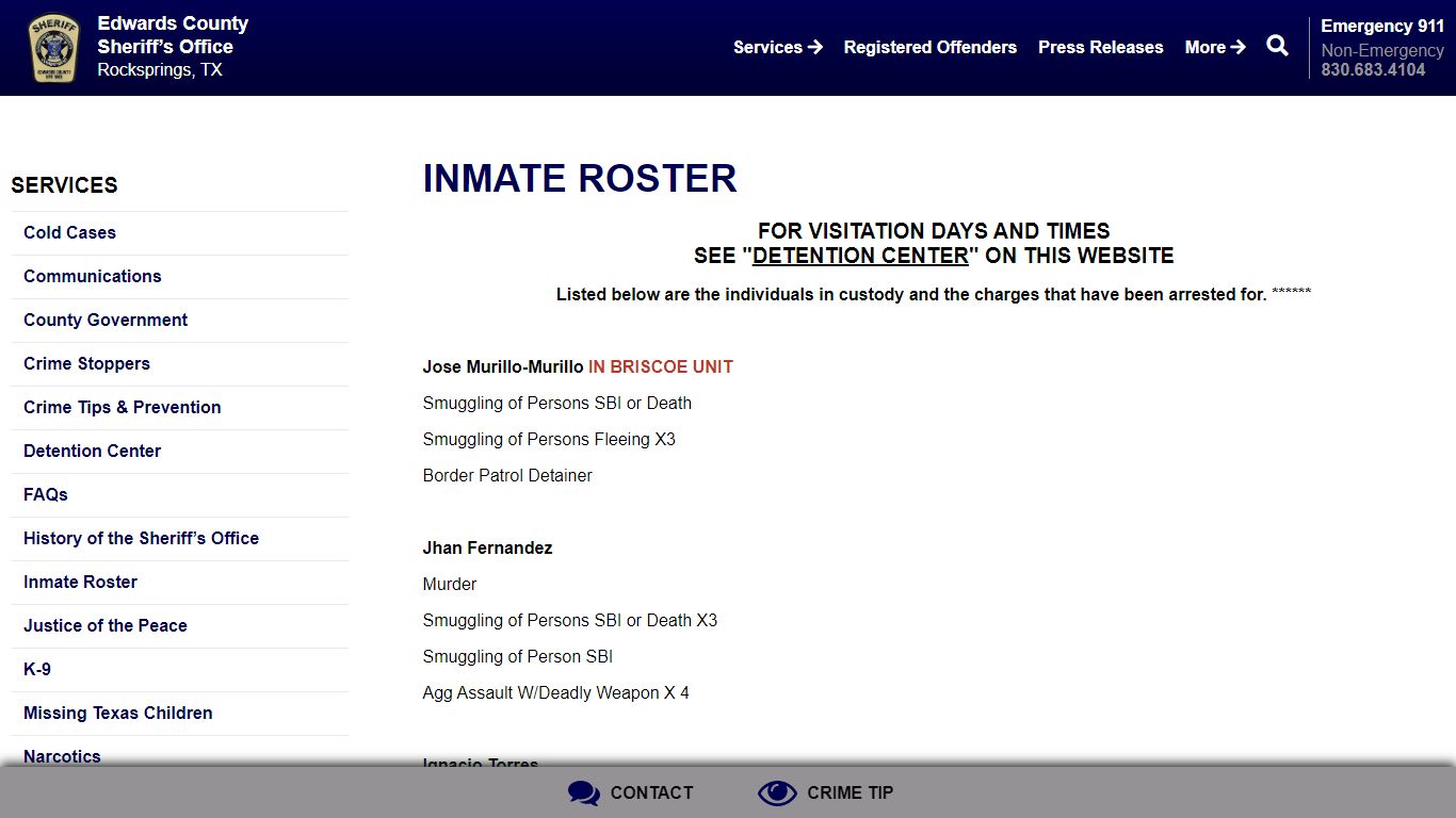 Inmate Roster | Edwards County Sheriff’s Office