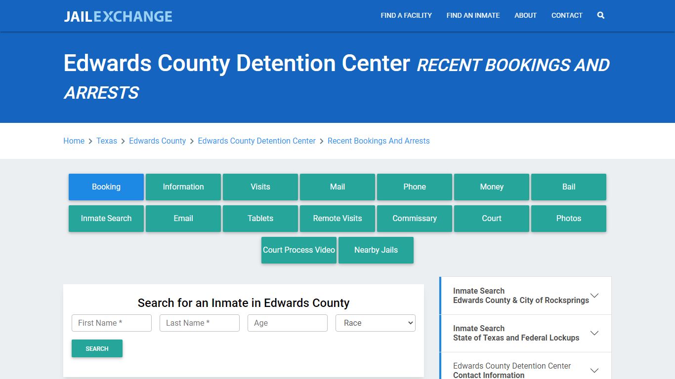 Edwards County Detention Center Recent Bookings And Arrests - Jail Exchange