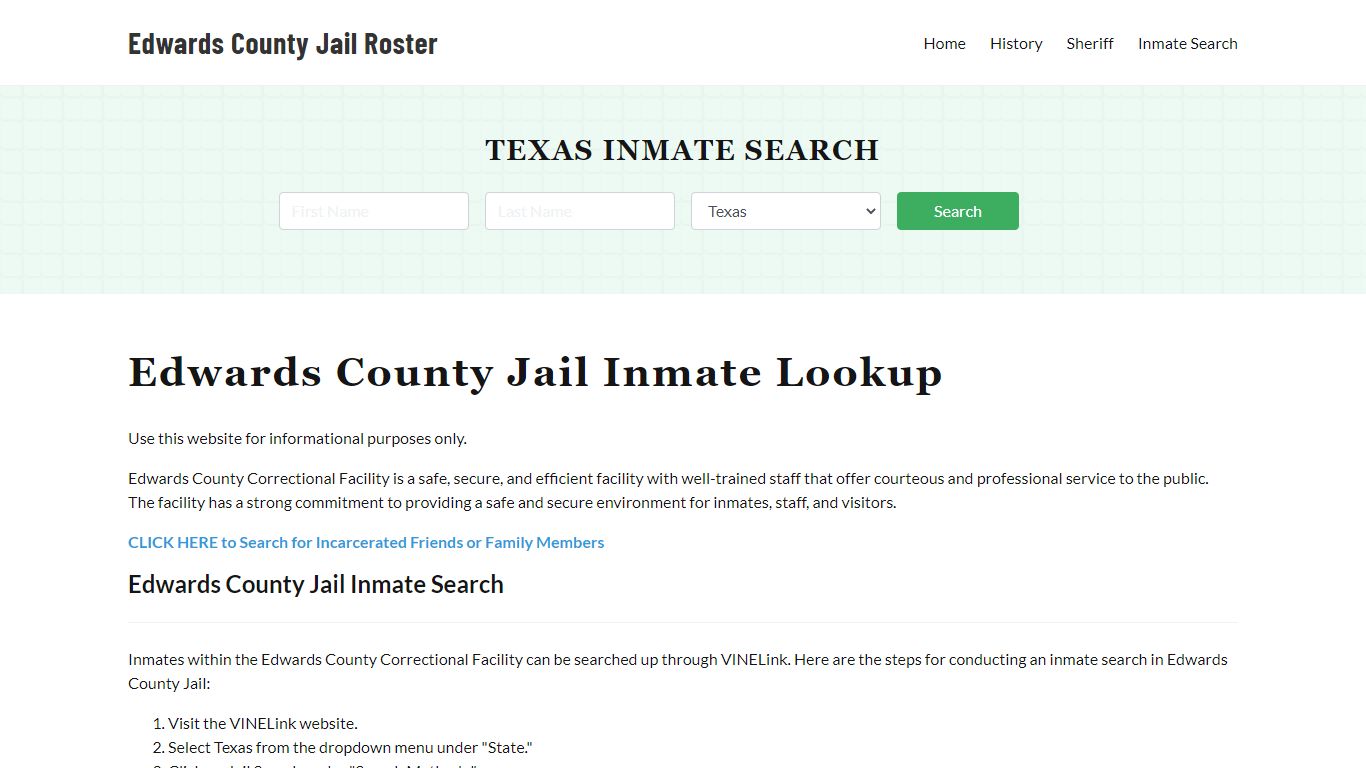 Edwards County Jail Roster Lookup, TX, Inmate Search